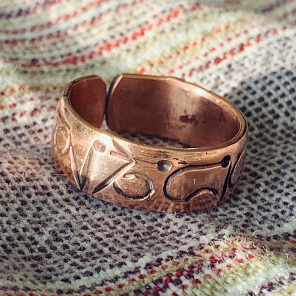 Etched Copper Ring - Picture 5 of 9